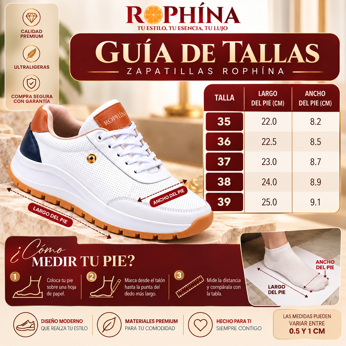 ZAPATILLAS CLÁSICAS ROPHÍNA