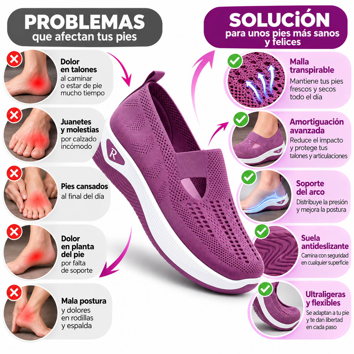MALLA SUELA ERGONÓMICA